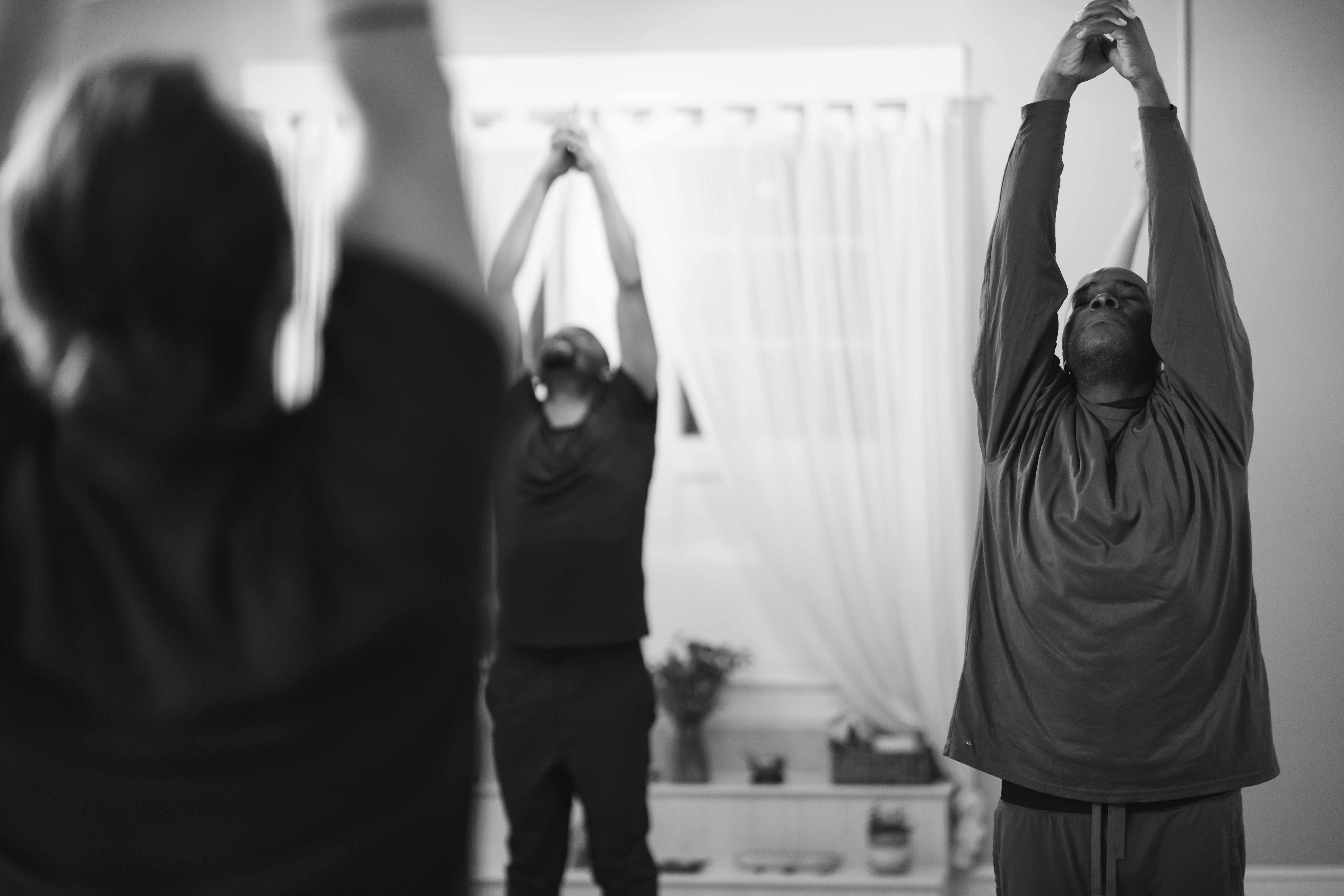 man doing yoga pose